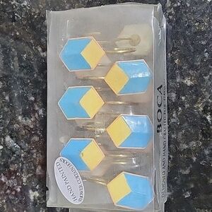 𝅺nib Hand Painted Boca Shower Curtain Hooks. Designed and Hand Crafter for